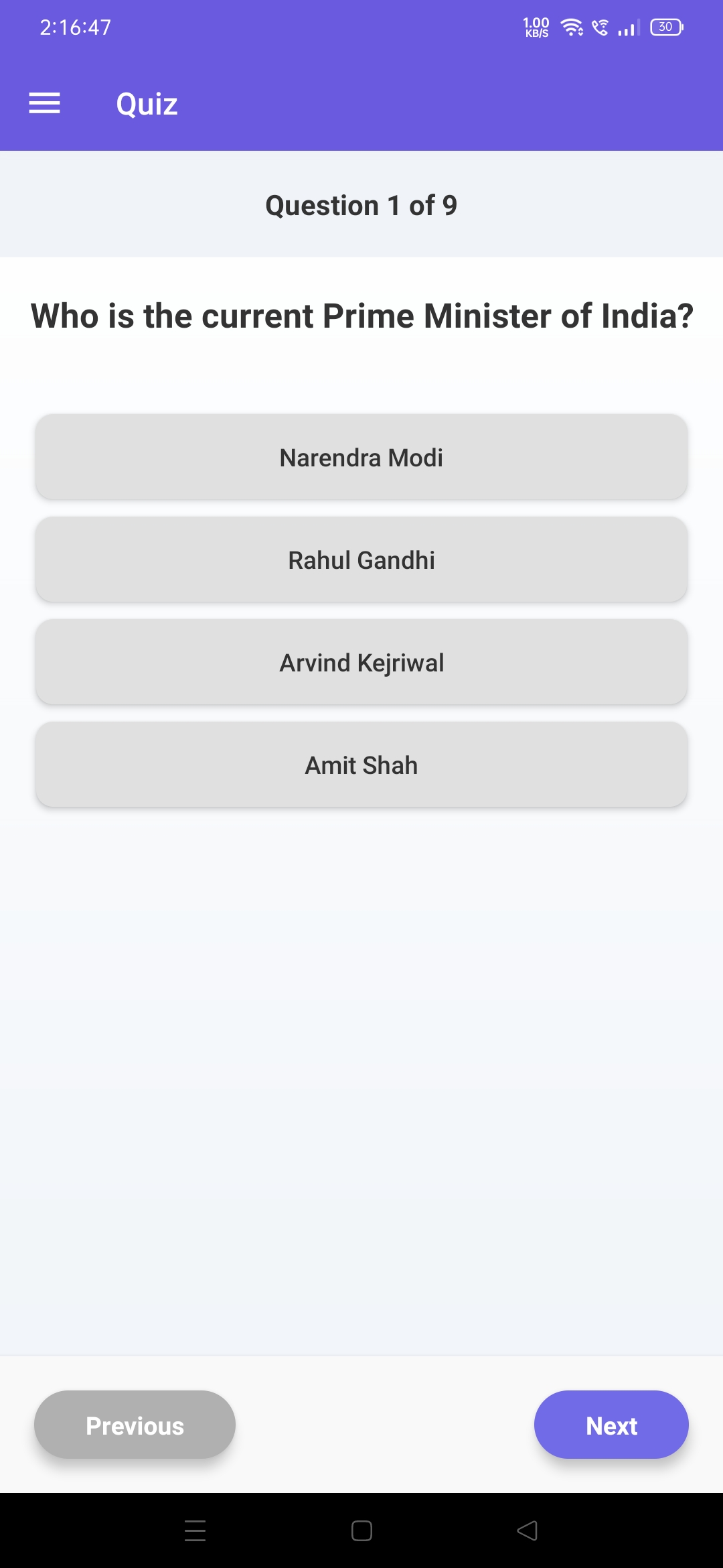 Win80x Home Screen - Quiz Dashboard